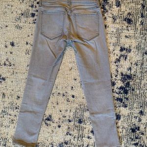 Banana republic gray distressed cropped denim